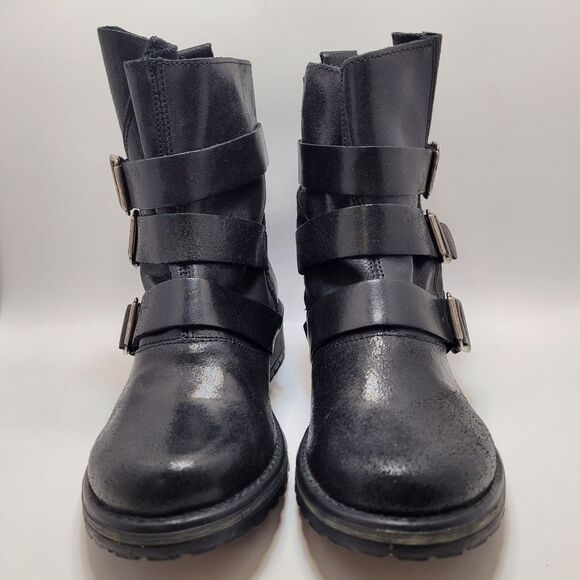 Women's Steve Madden Black Buckle Ankle Boots, Size 7 EUC! - Picture 2 of 8